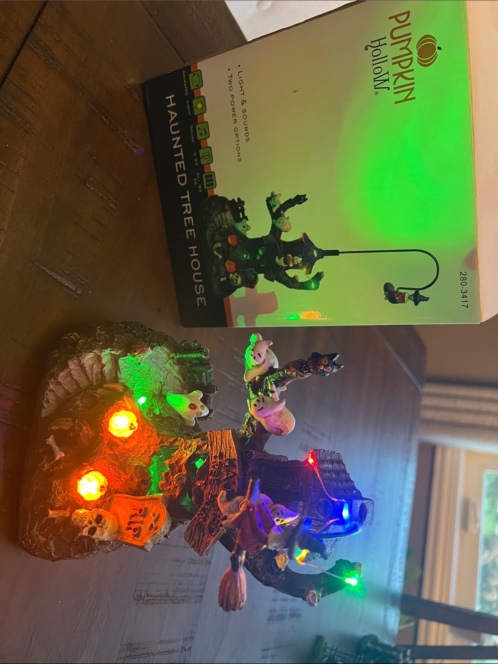 Haunted Tree House Halloween Decor - Multicolor LEDs